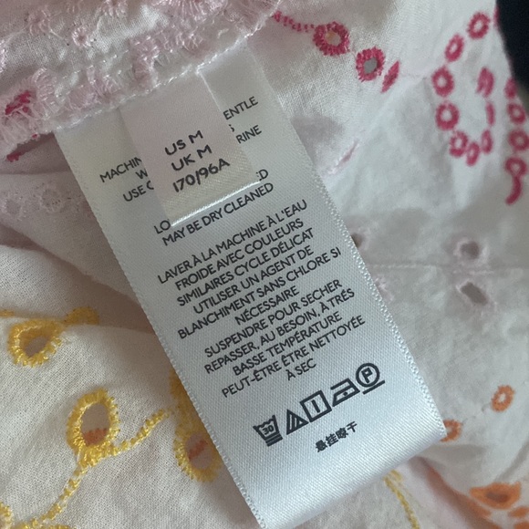 Anthropologie x Maeve White Colorful Floral Eyelet Long Sleeve - Picture 6 of 8